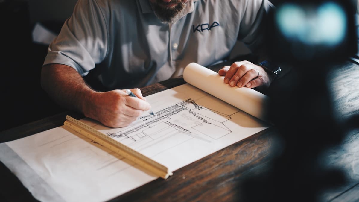 Engineer reviewing SFRC slab design